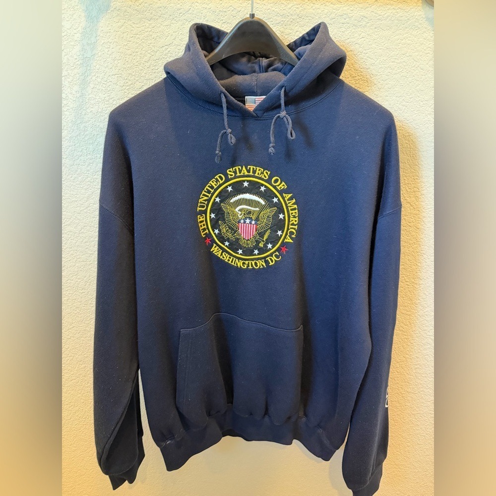 The United States of America Navy Blue Hooded Sweatshirt - Washington DC - XL